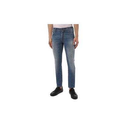 Chic Light Blue Slim Fit Bard Jeans