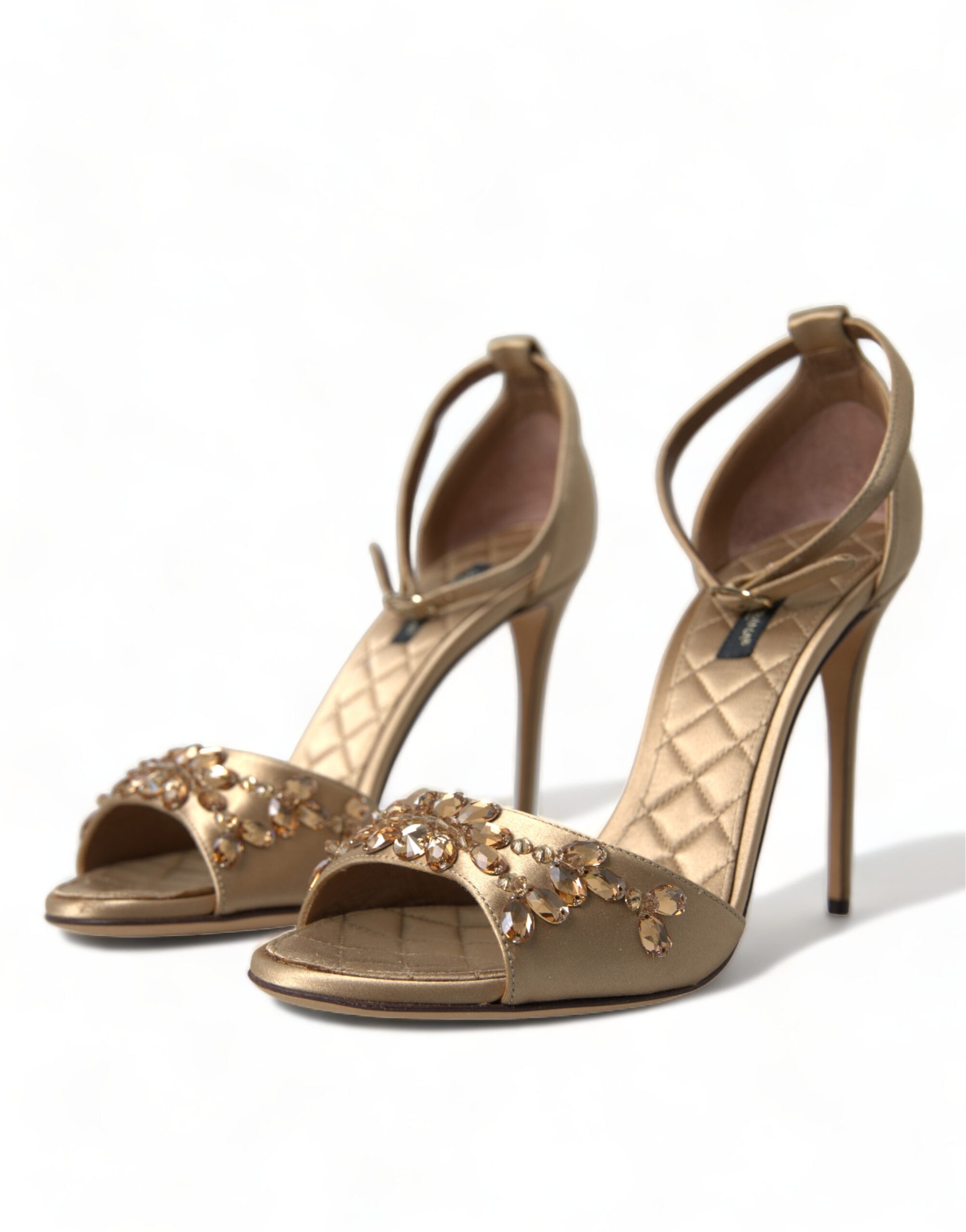 Crystal Embellished Heel Sandals