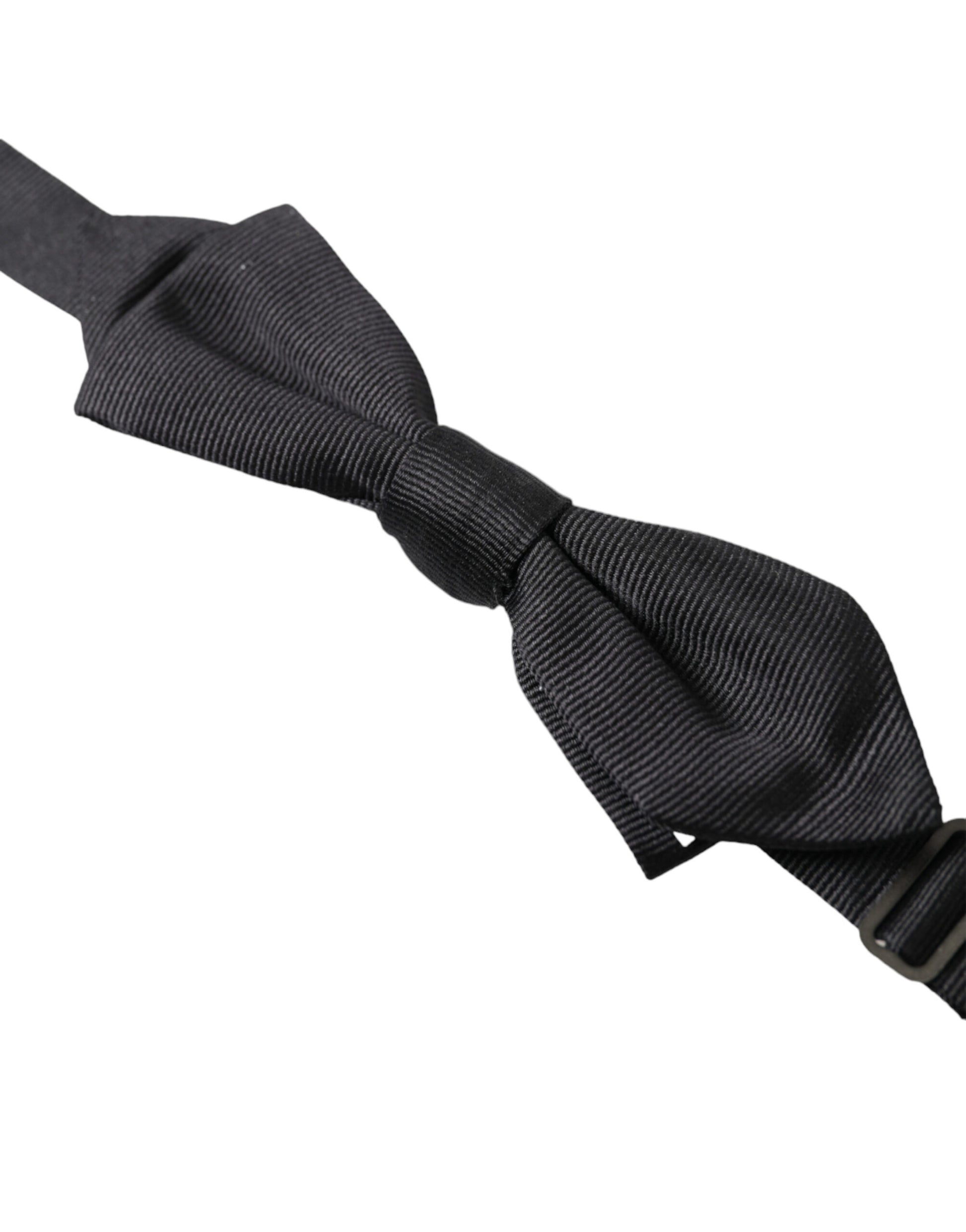 Elegant Silk Black Bow Tie