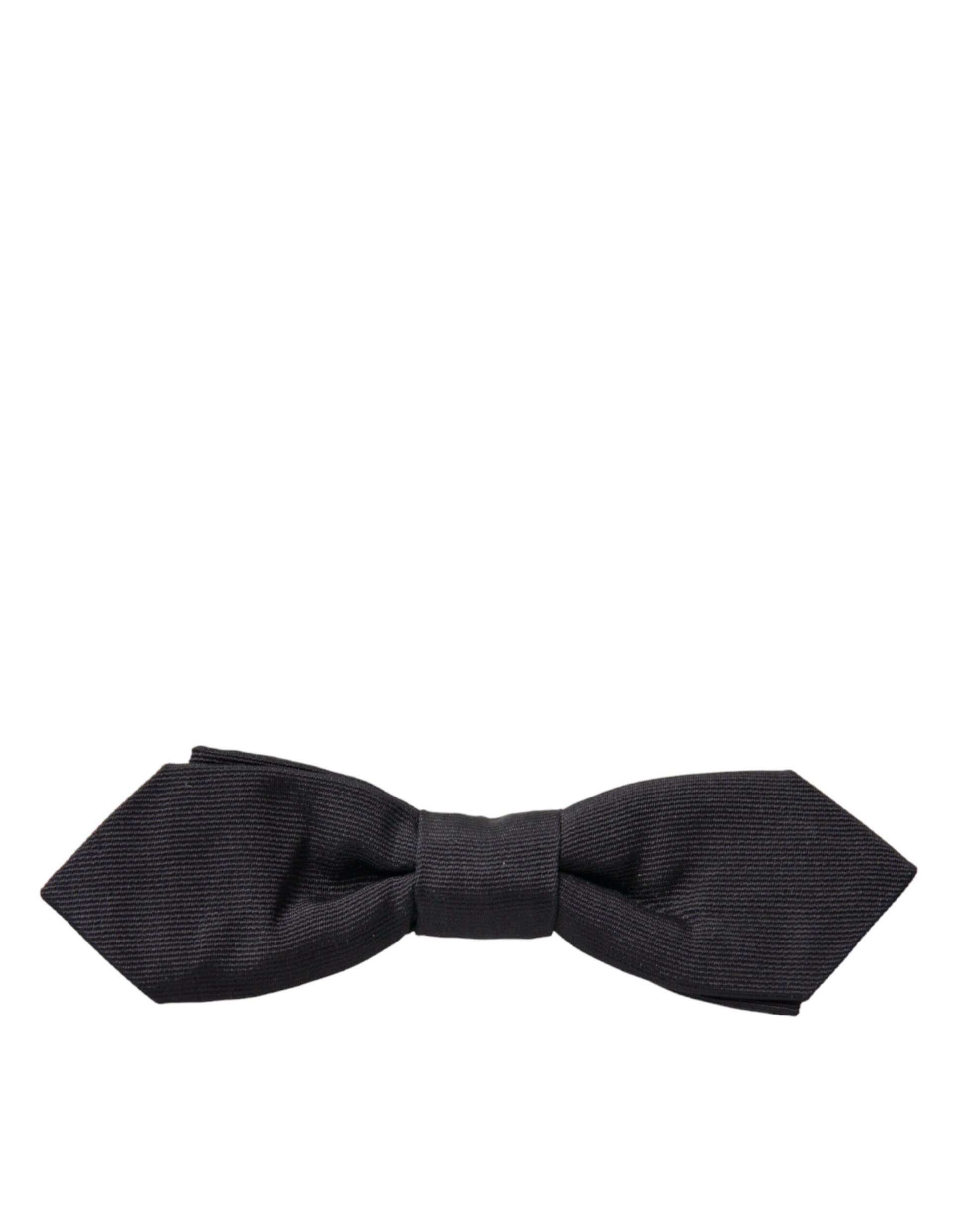 Elegant Silk Black Bow Tie