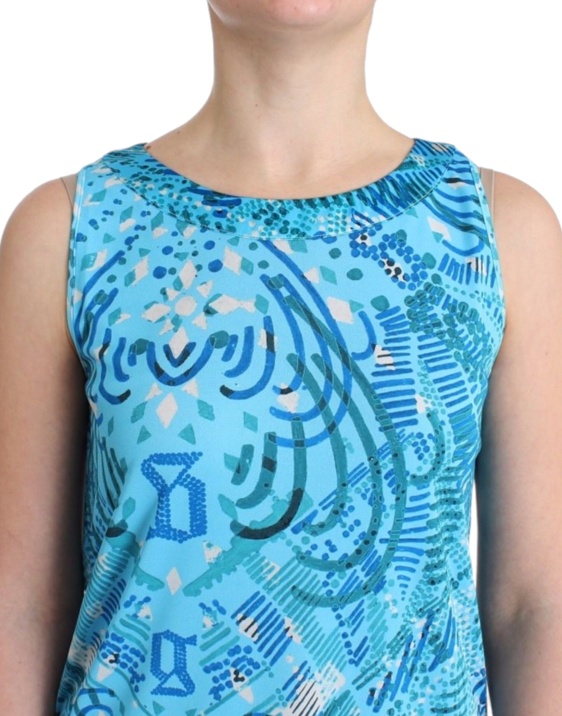 Elegant Sleeveless Silk-Detailed Top