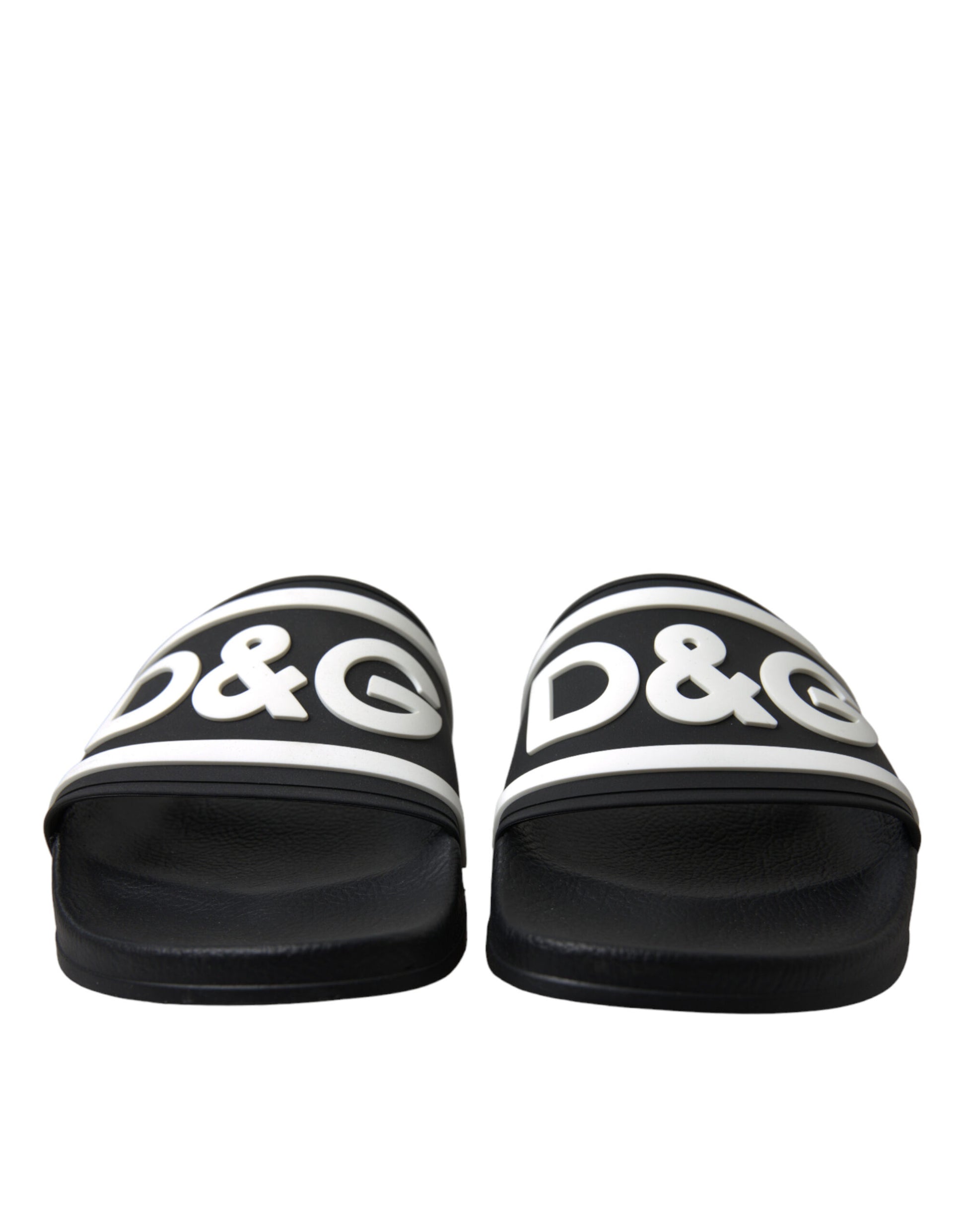 Sleek Monochrome Rubber Slides