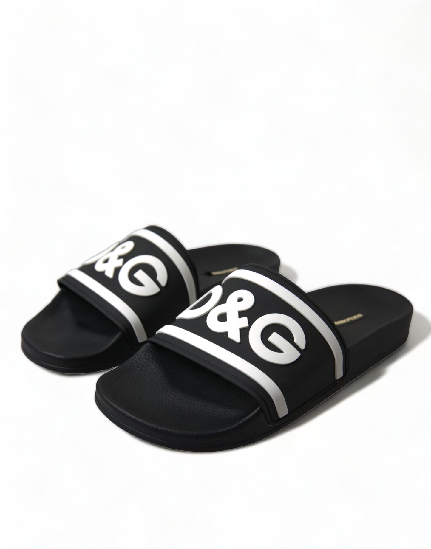 Sleek Monochrome Rubber Slides