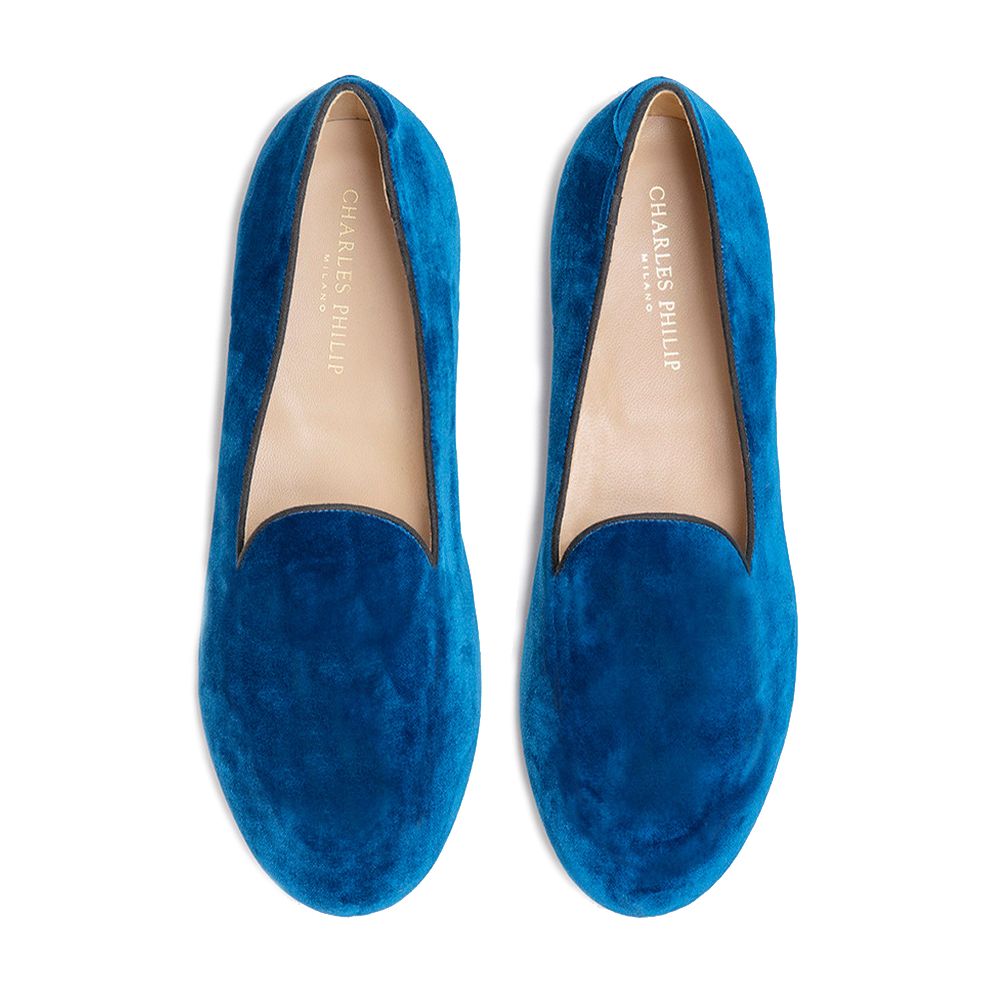 Blue Velvet Unisex Loafer