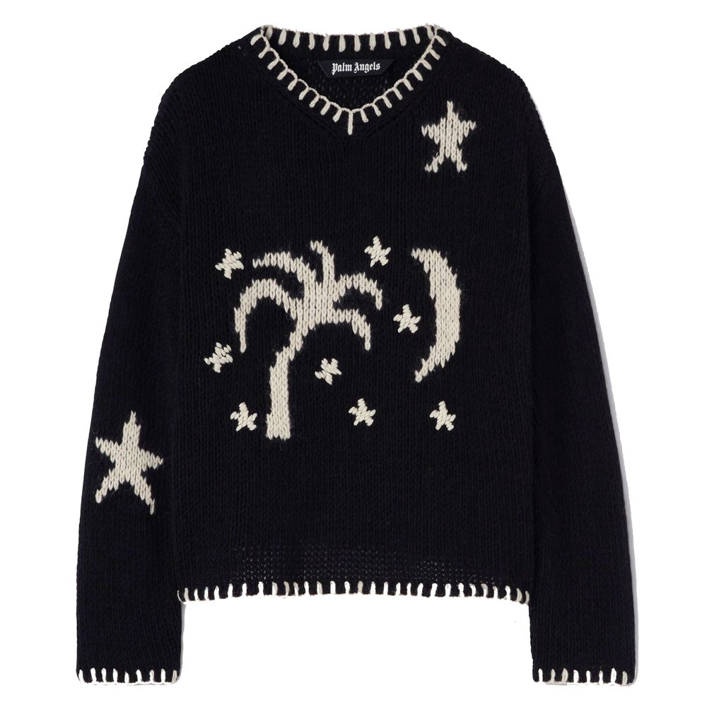 Nightsky Embroidered Wool Sweater