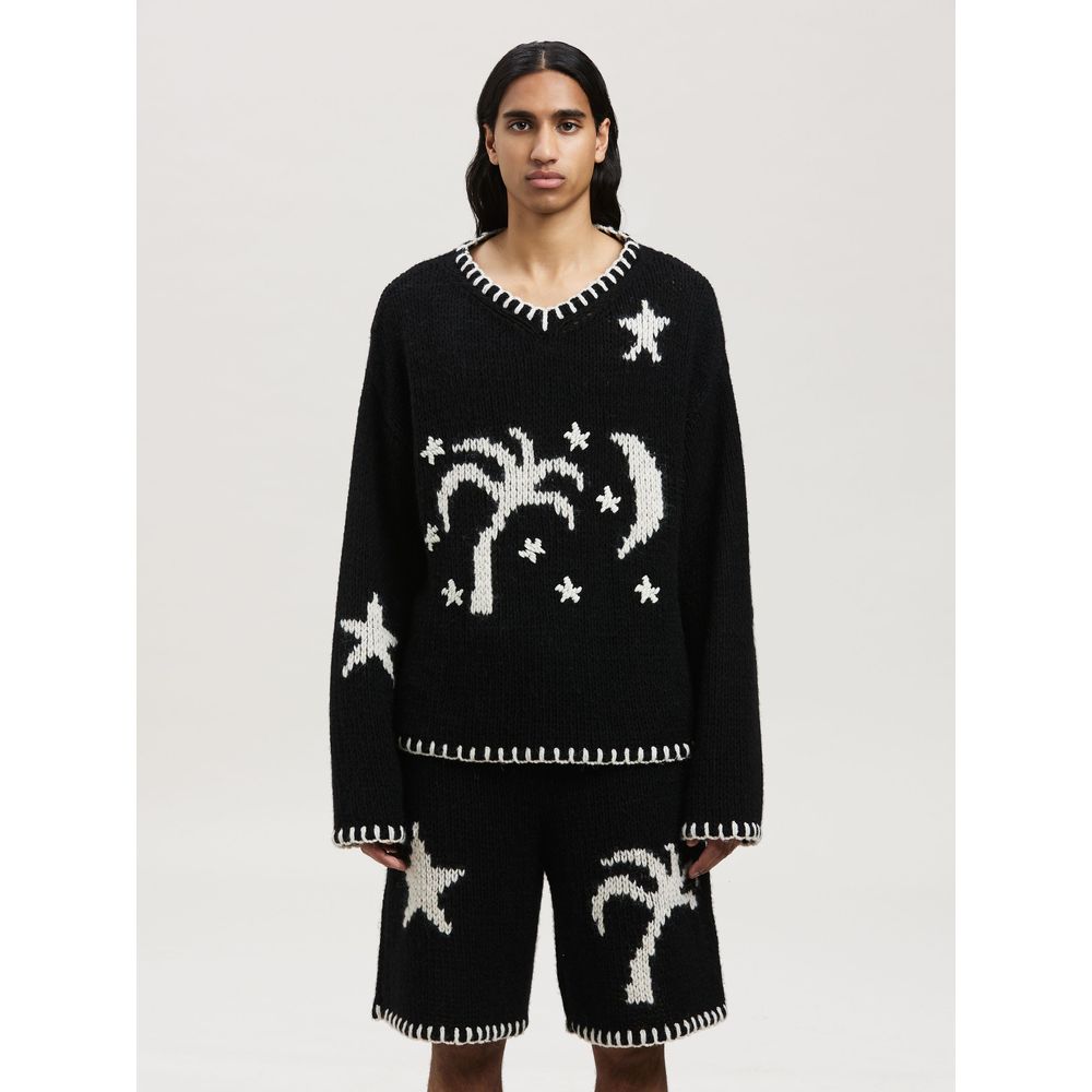 Nightsky Embroidered Wool Sweater