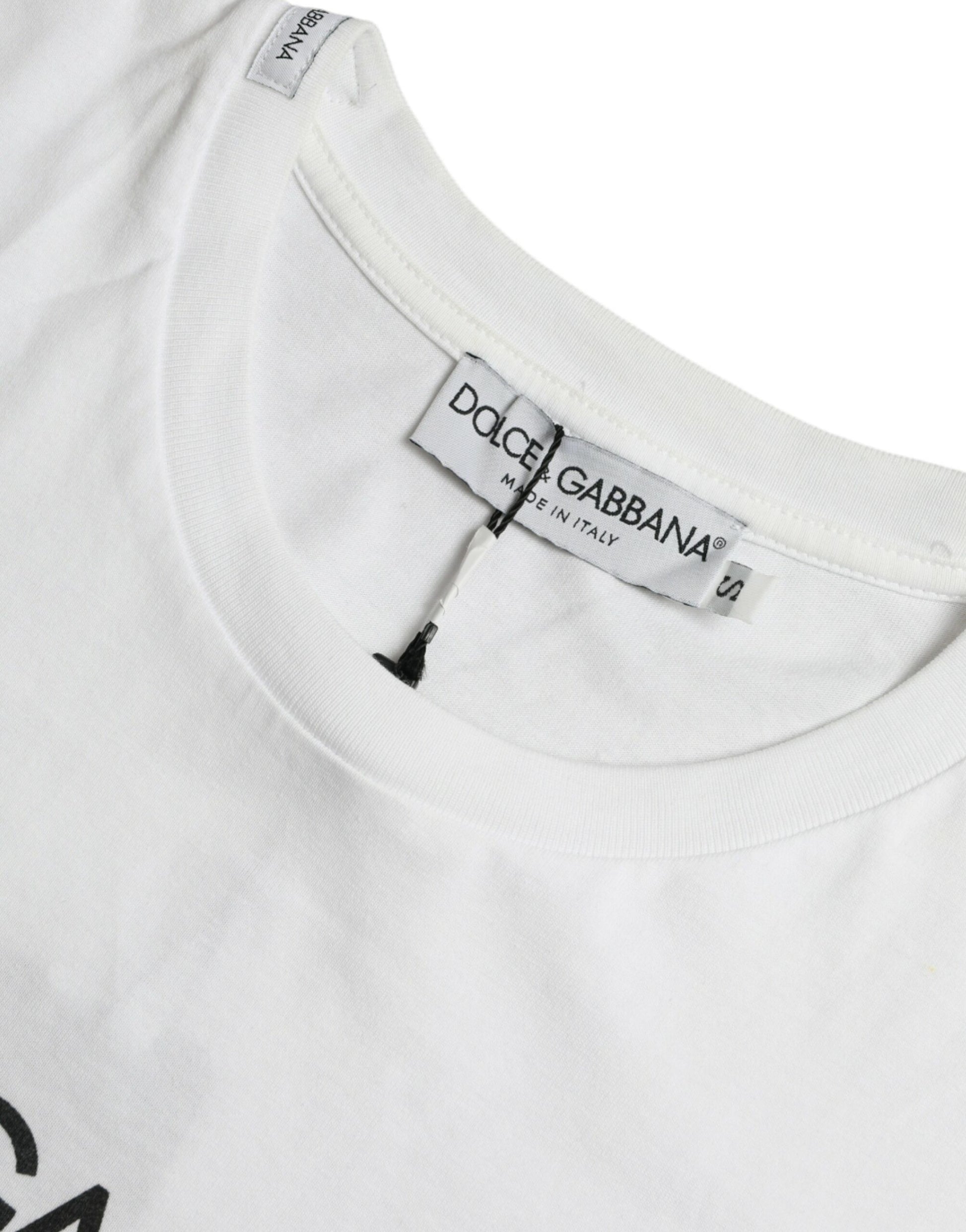 Elegant White Cotton Round Neck Tee