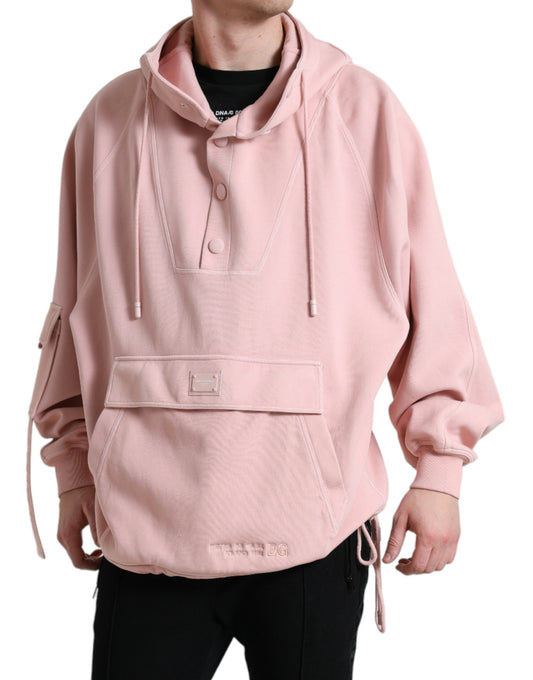 Elegant Pink Pullover Sweater with Hood