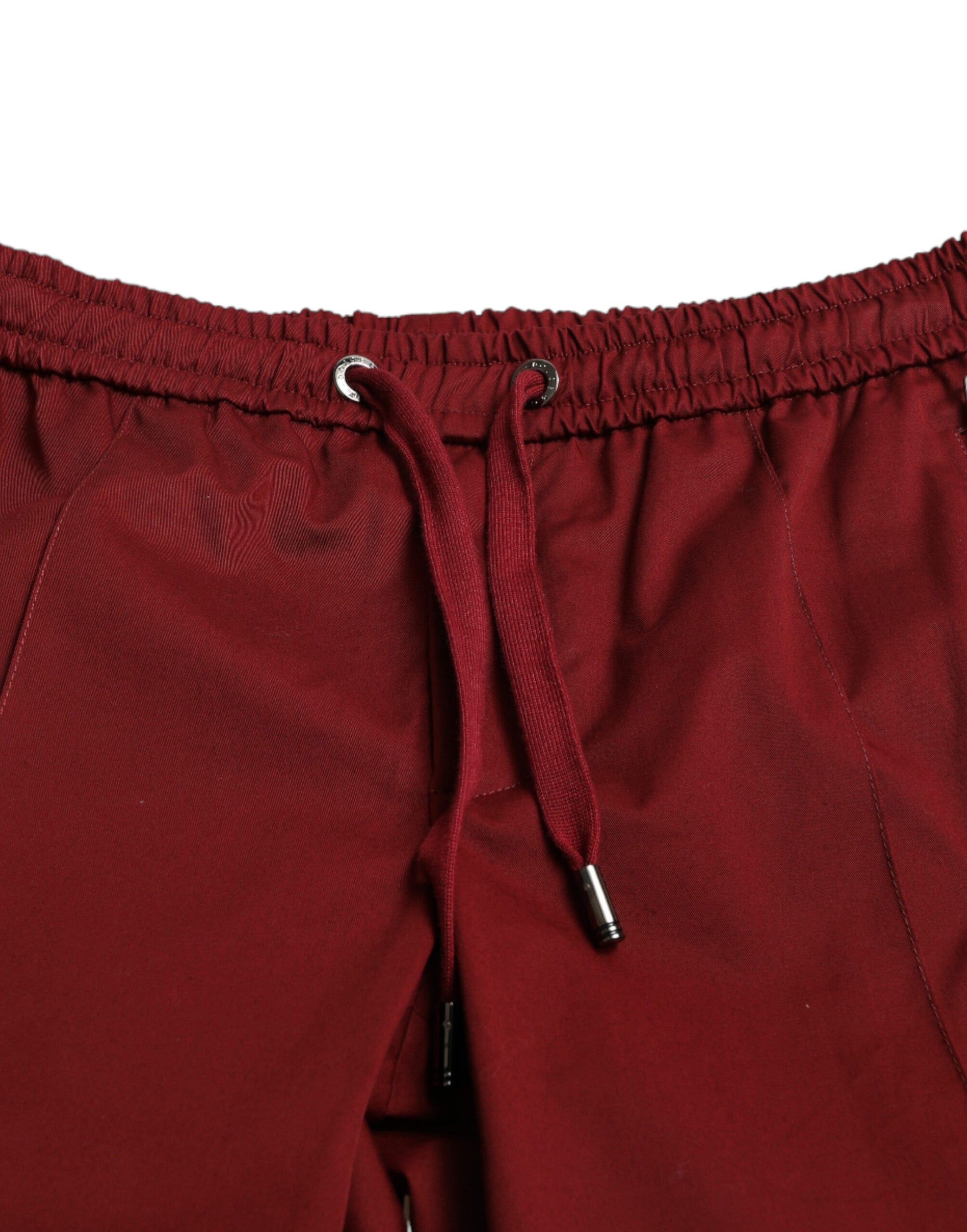 Maroon Cotton Stretch Jogger Pants