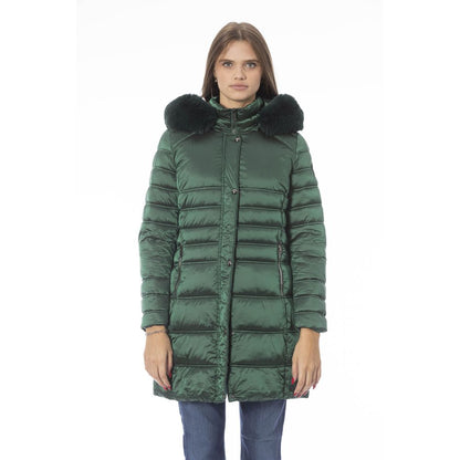 Green Polyester Women Jacket