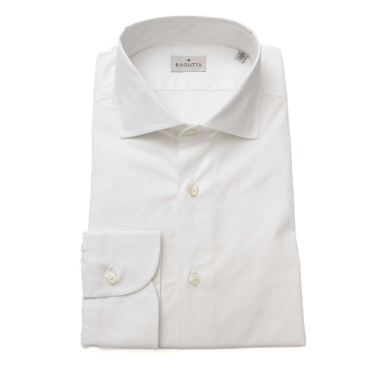 White Cotton Men Shirt