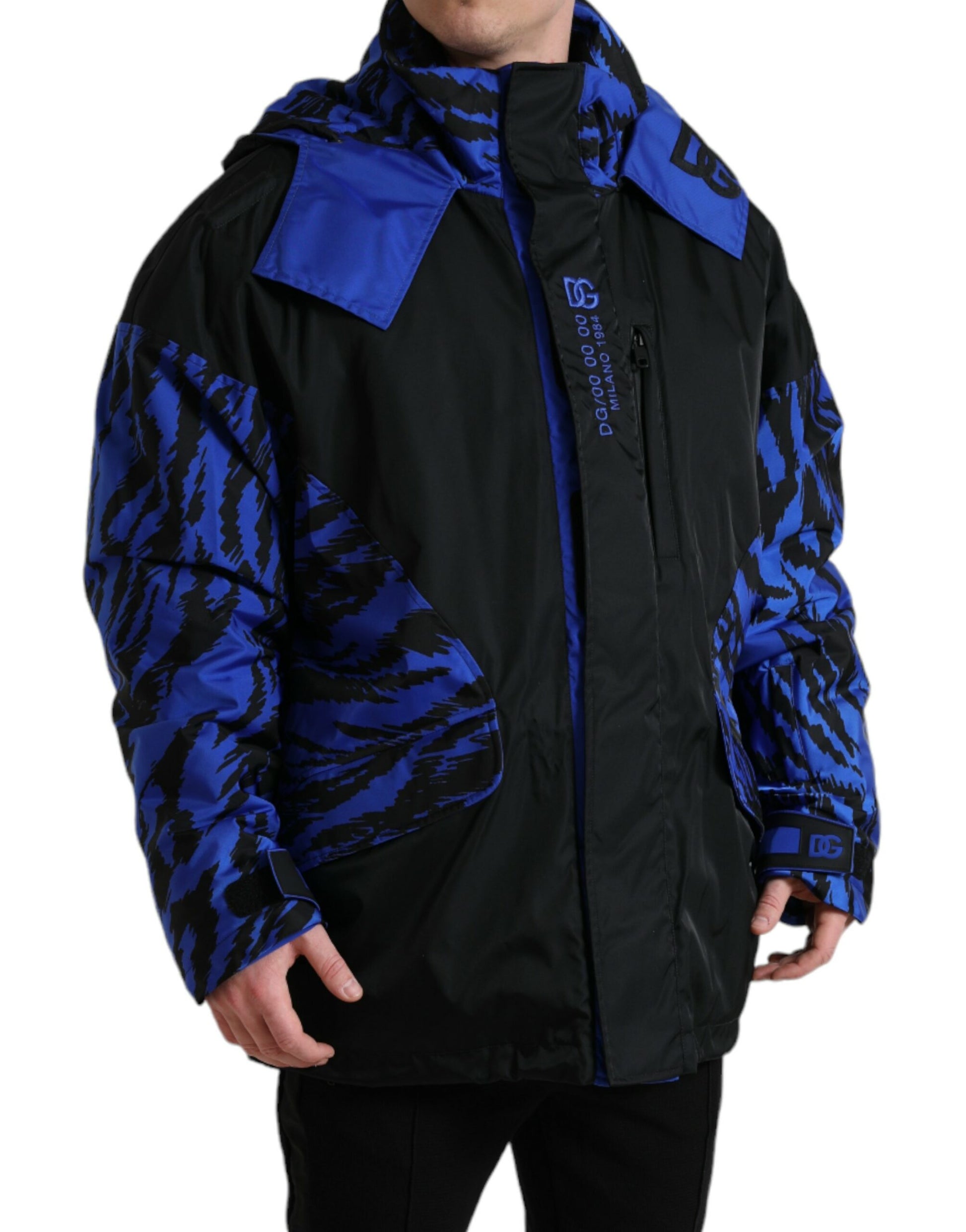 Reversible Nylon Windbreaker With Hood