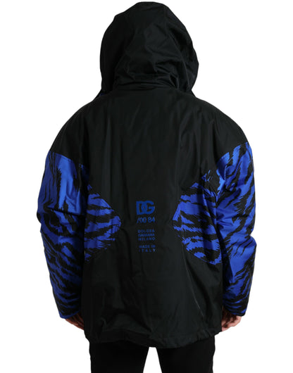 Reversible Nylon Windbreaker With Hood