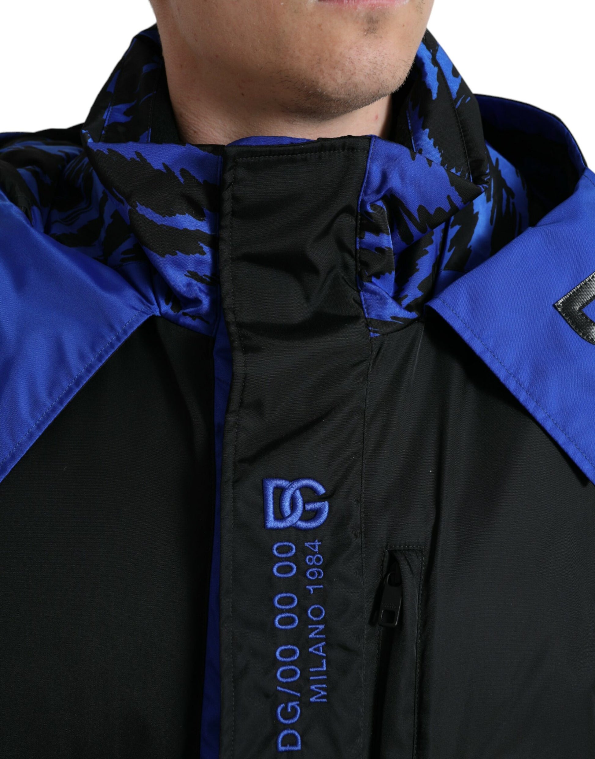 Reversible Nylon Windbreaker With Hood