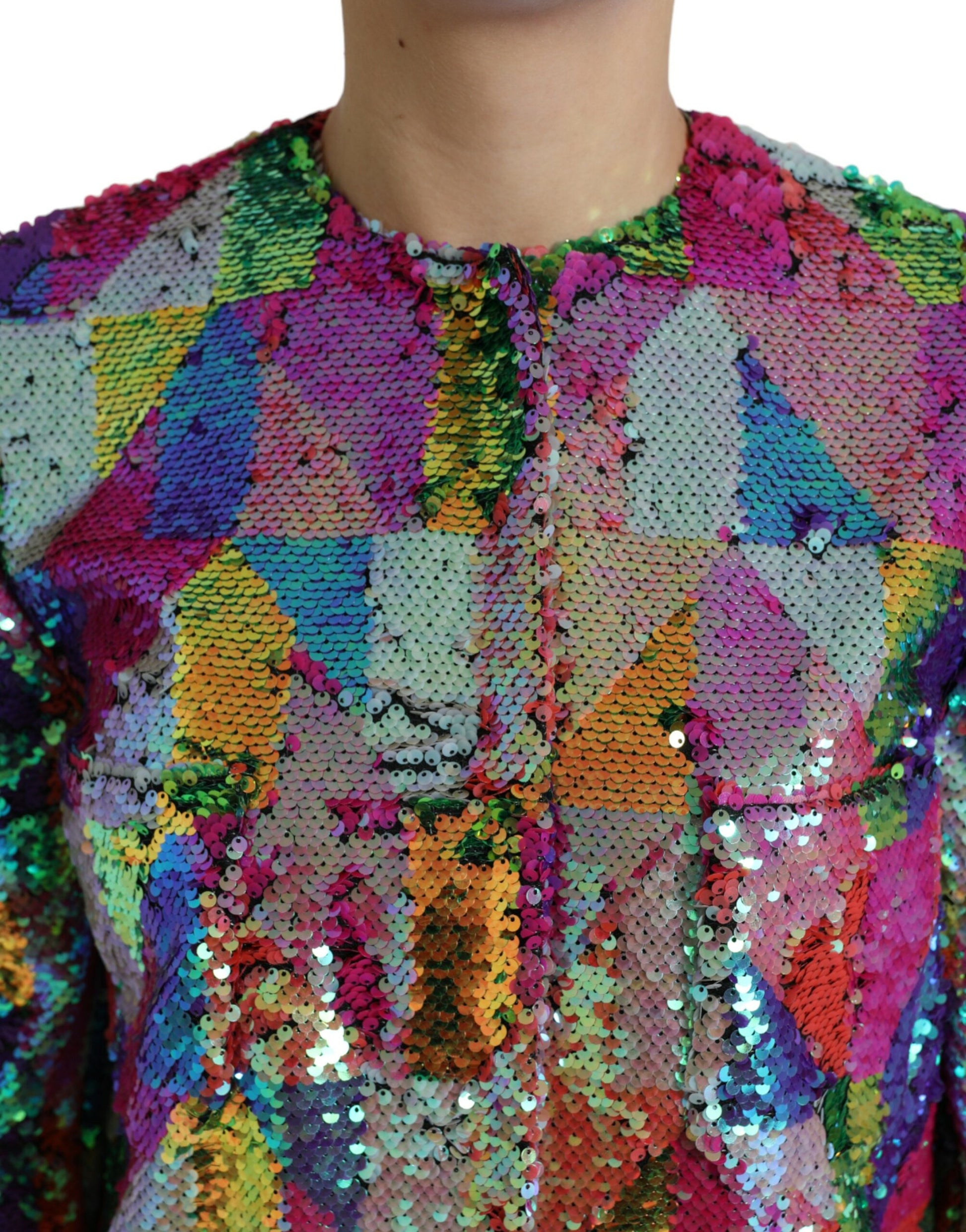 Multicolor Sequined Long Jacket