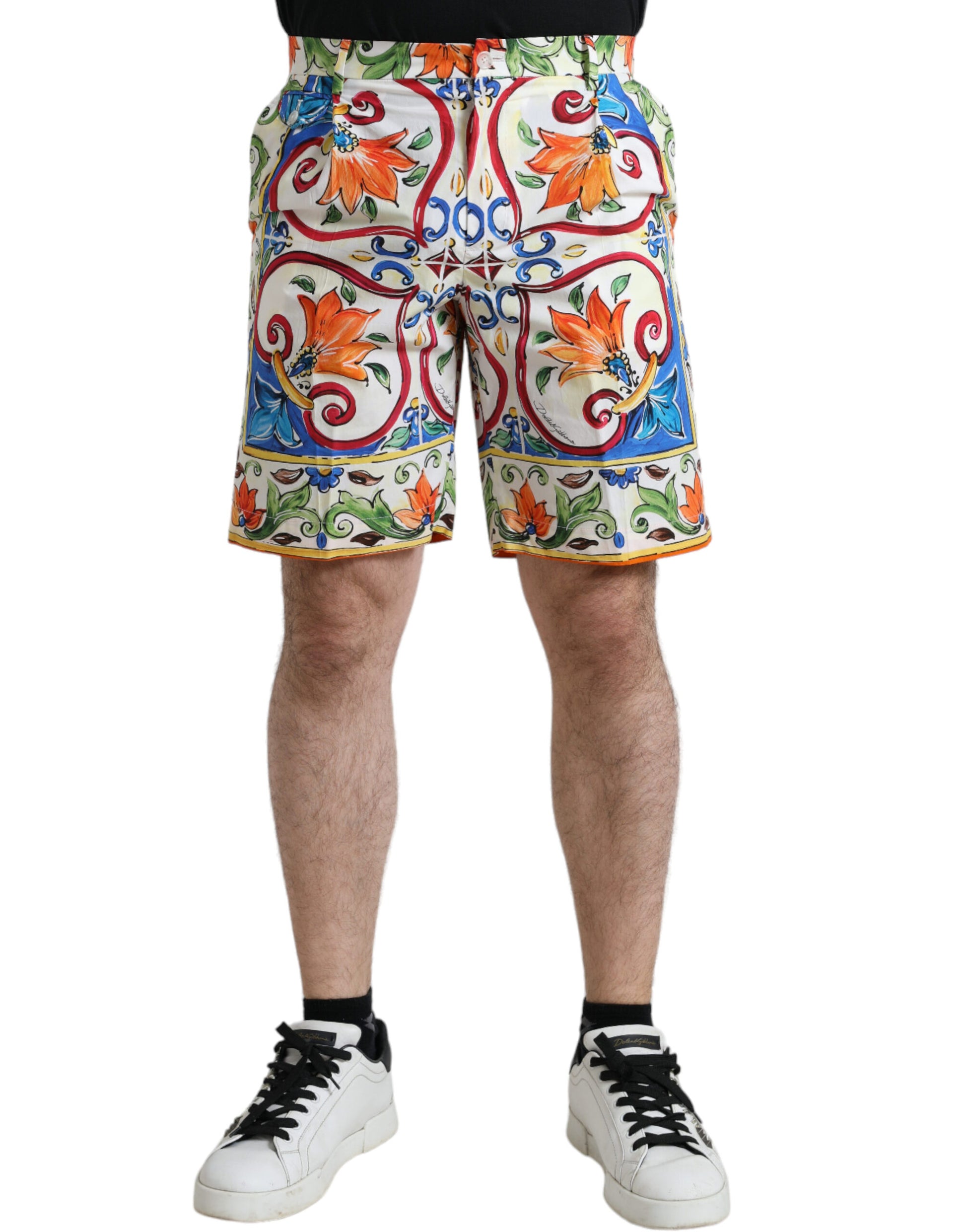 Majestic Majolica Print Bermuda Shorts