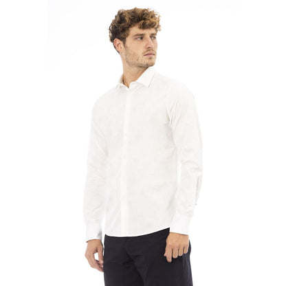 White Cotton Men Shirt