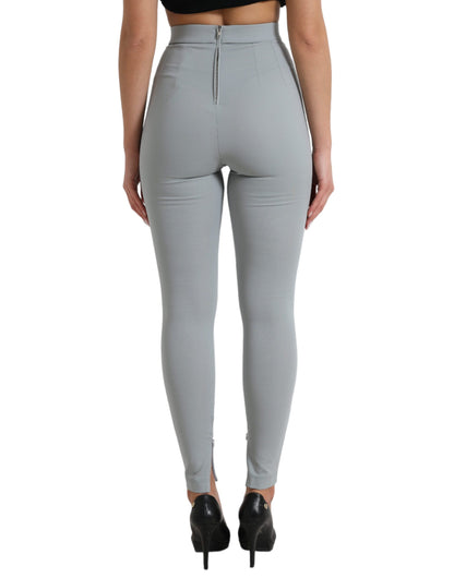 Elegant High Waist Leggings in Gray