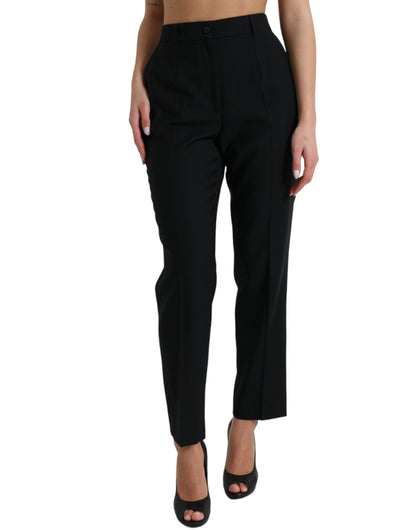 Elegant High Waist Wool Pants