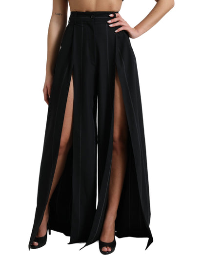 High Waist Wide Leg Pants with Slit