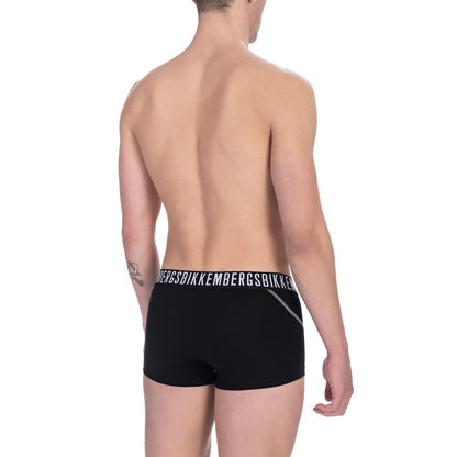 Black Cotton Men Underwear Trunk Pack