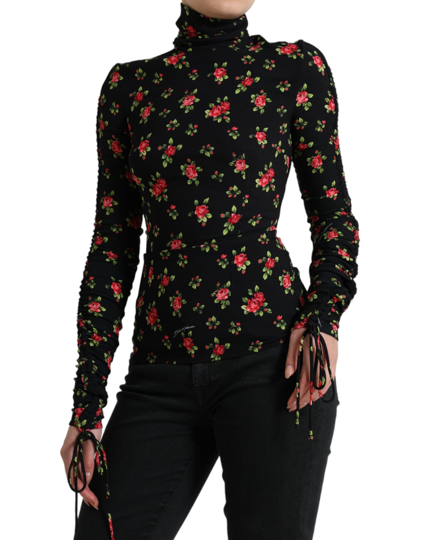 Elegant Floral Silk Blend Top