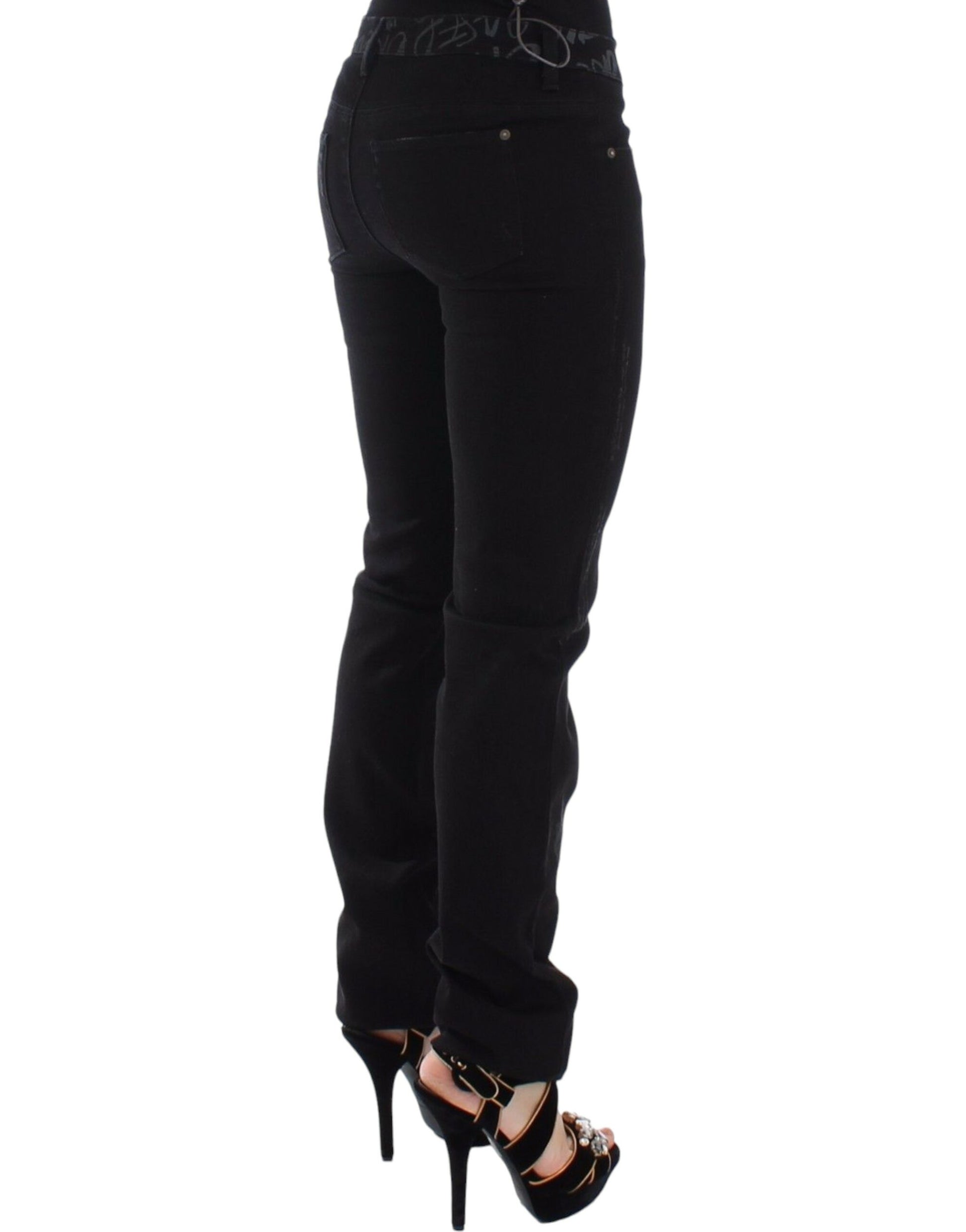 Chic Black Skinny Statement Jeans