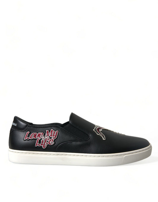 Elegant Black Slip-On Sneakers