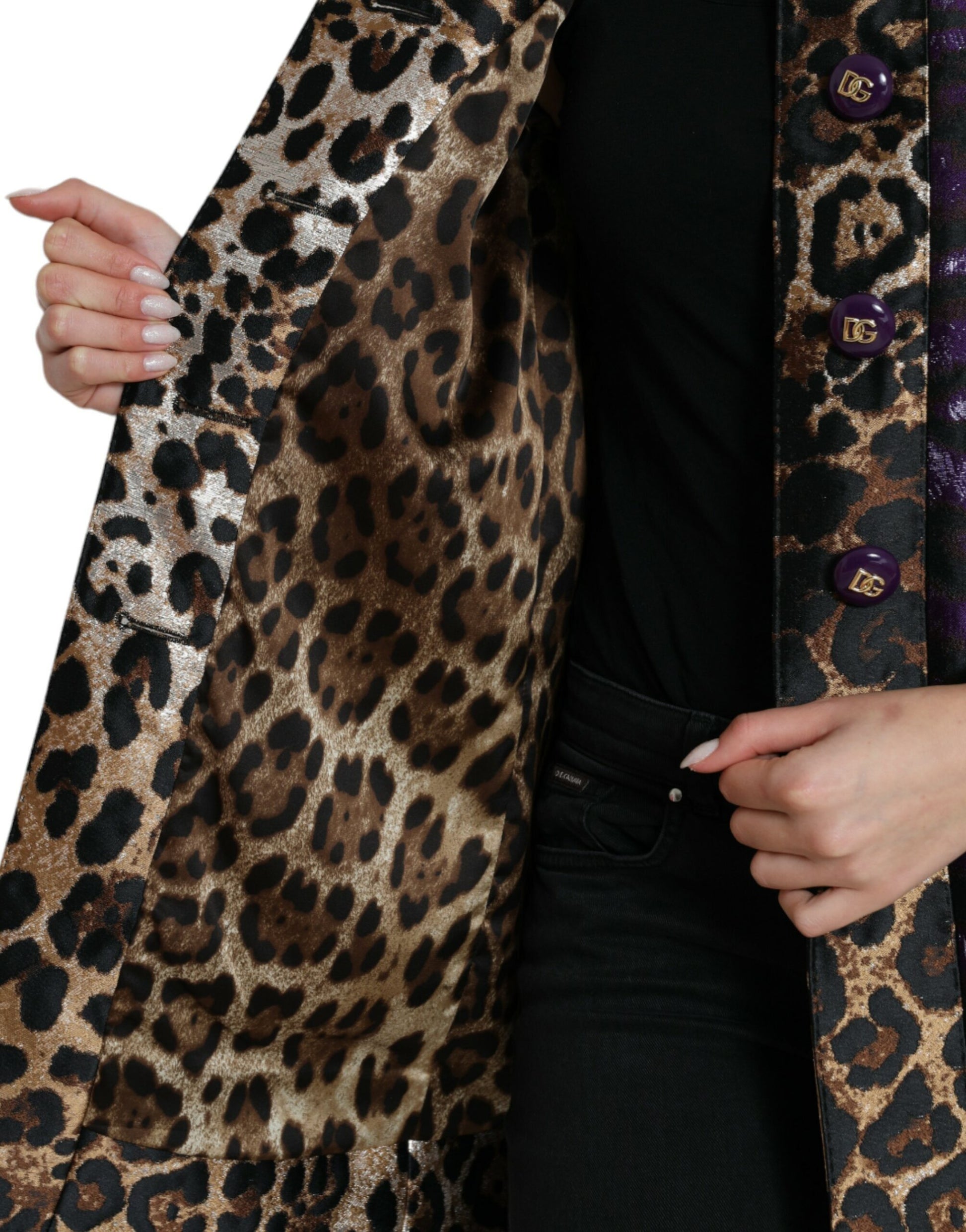 Exquisite Jacquard Trench With Tiger Motif