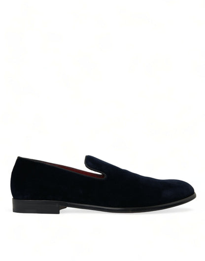 Elegant Black Velvet Loafers for Men