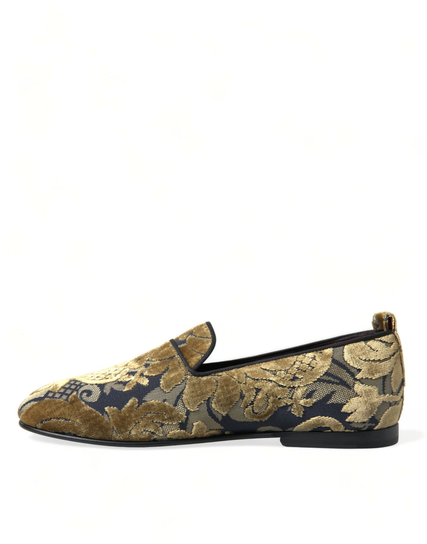 Opulent Gold Velvet Smoking Slippers