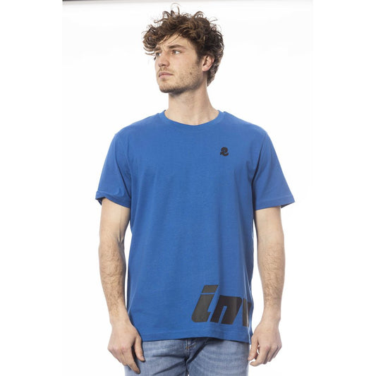 Blue Cotton Men T-Shirt