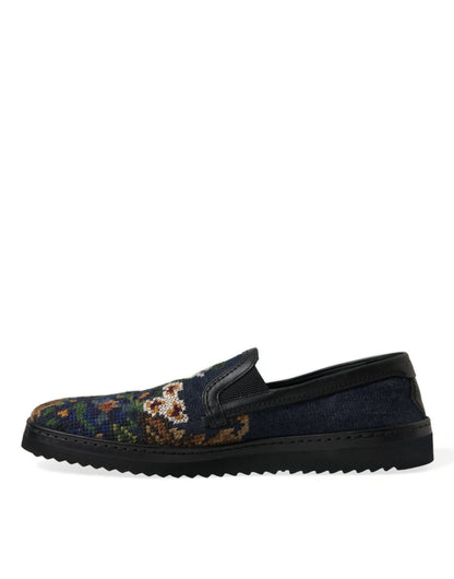 Elegant Multicolor Floral Loafers