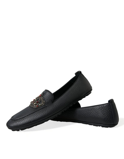 Dazzling Crystal-Embellished Loafers