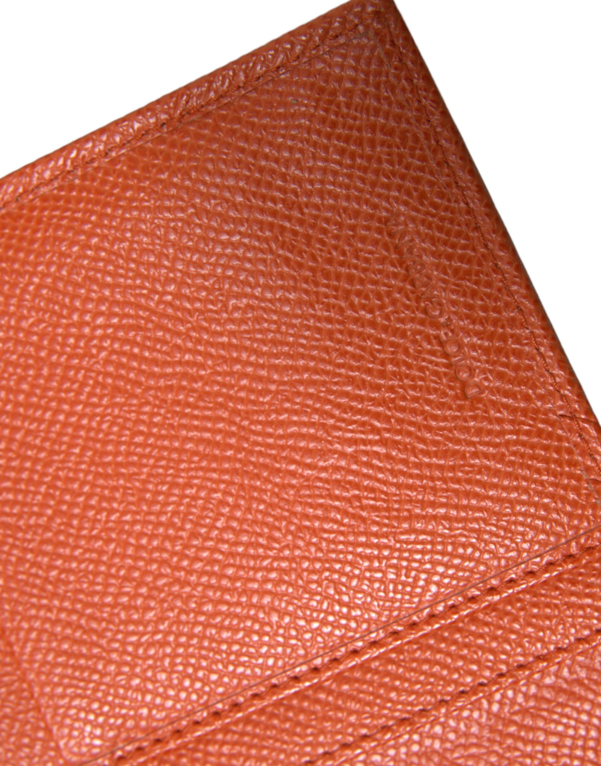 Chic Orange Crocodile Leather Wallet