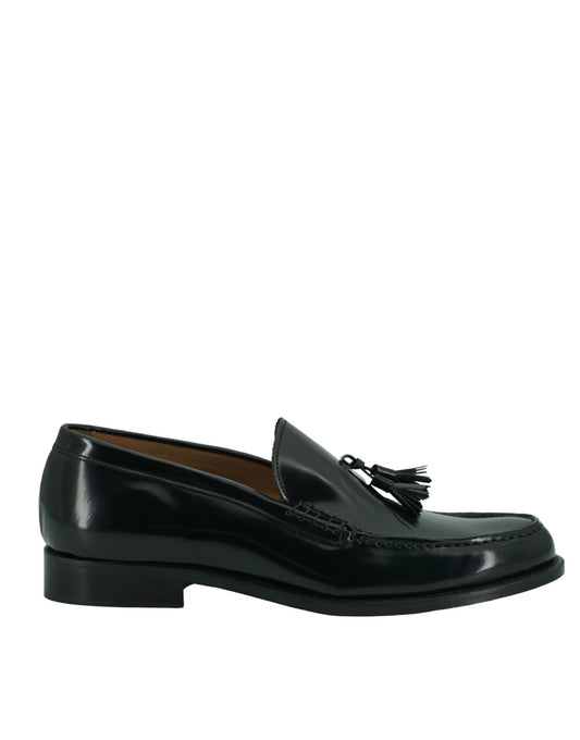 Elegant Black Calf Leather Loafers - Men's Classic Footwear