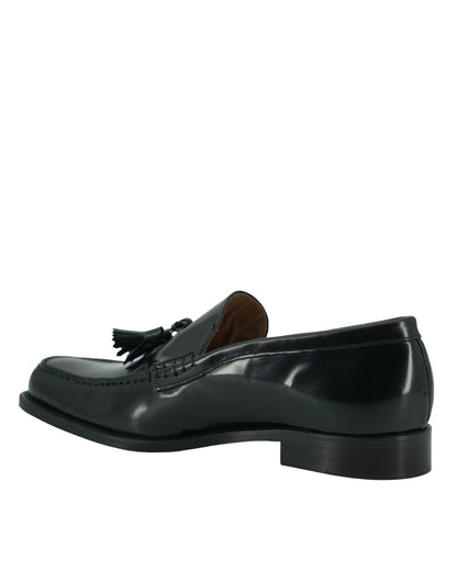 Elegant Black Calf Leather Loafers - Men's Classic Footwear