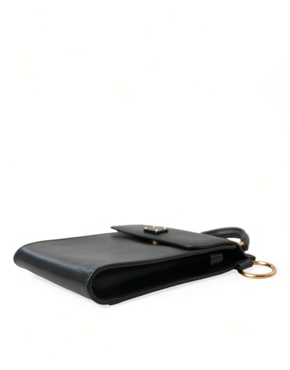 Elegant Black Leather Crossbody Bag