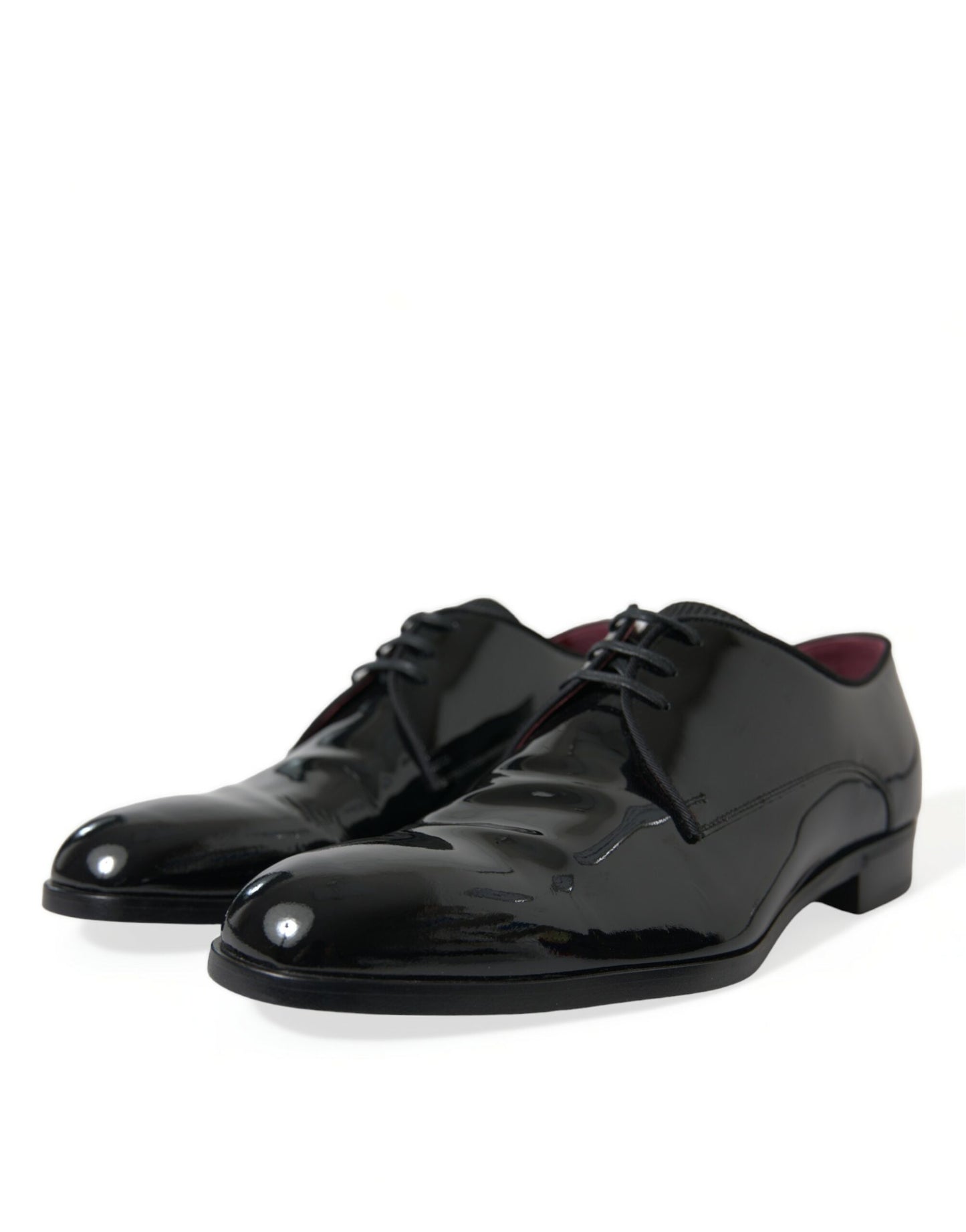 Elegant Black Calfskin Leather Derby Shoes