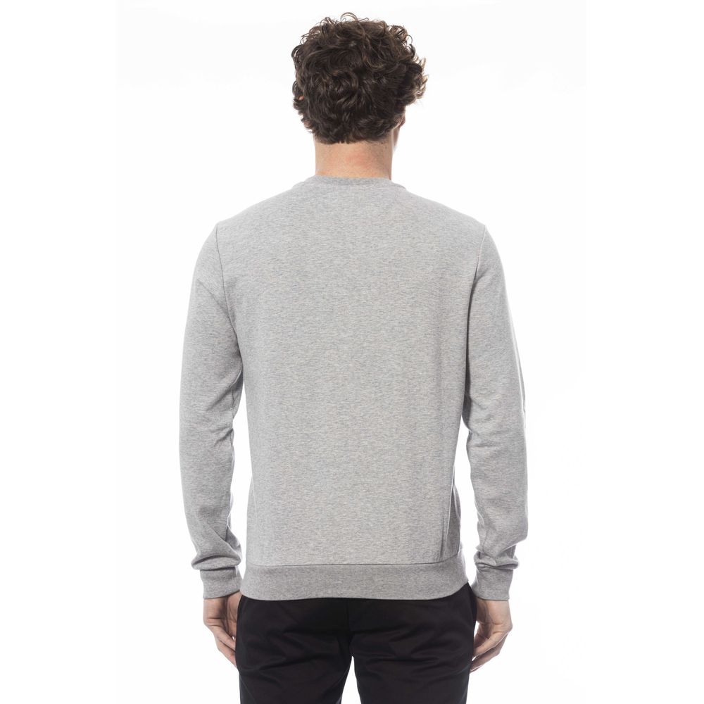 Gray Cotton Men Sweater