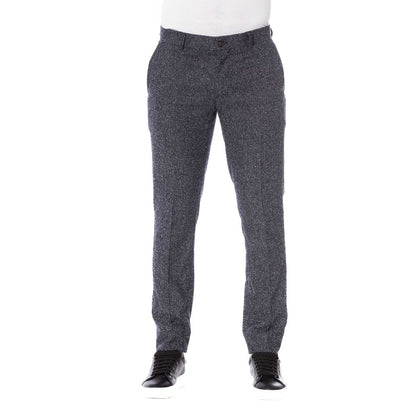 Black Cotton Men Pants