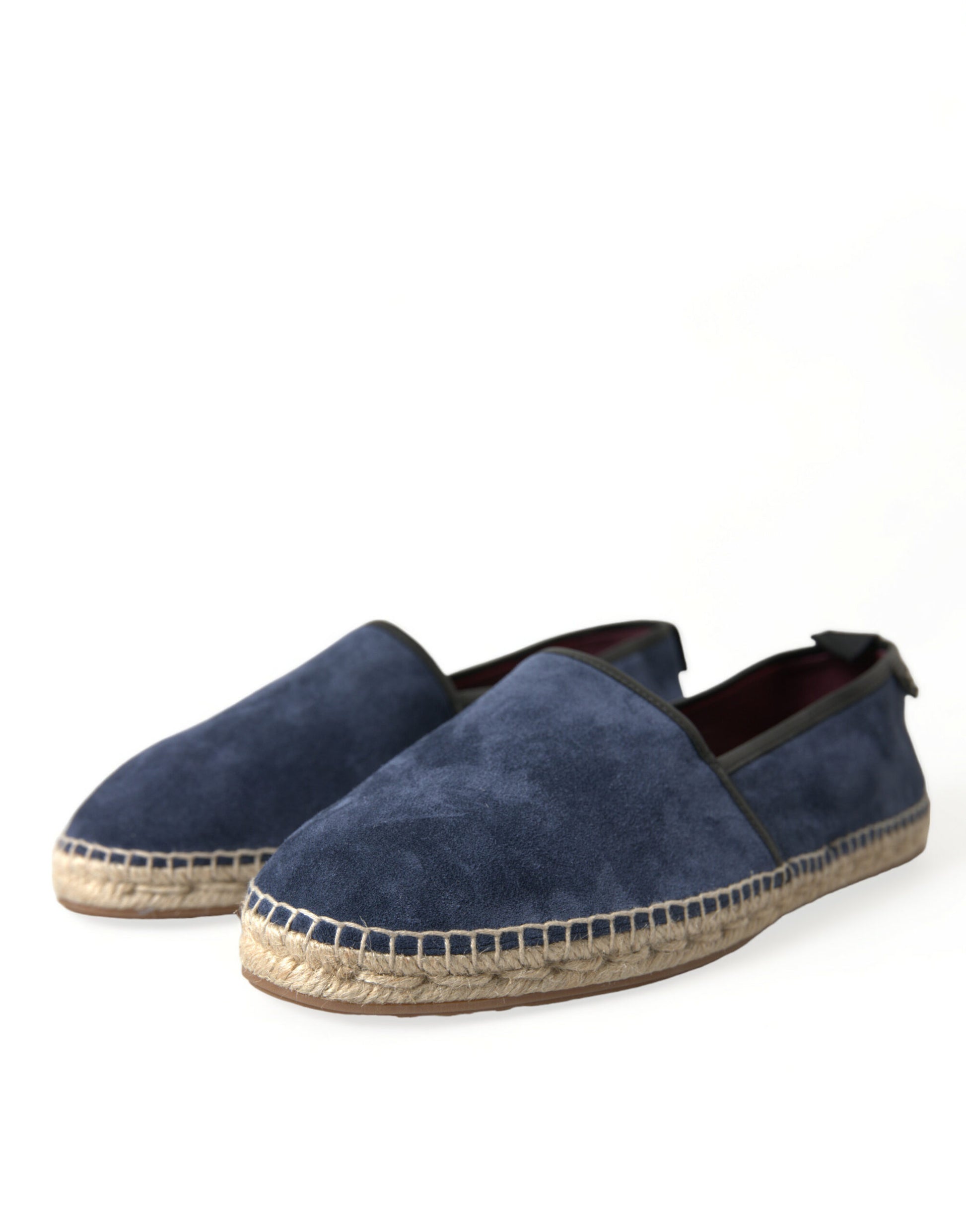 Elegant Navy Suede Leather Espadrilles