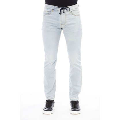 Light Blue Cotton Men Jeans