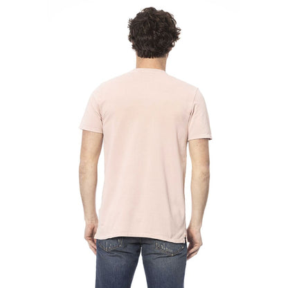 Pink Cotton Men T-Shirt