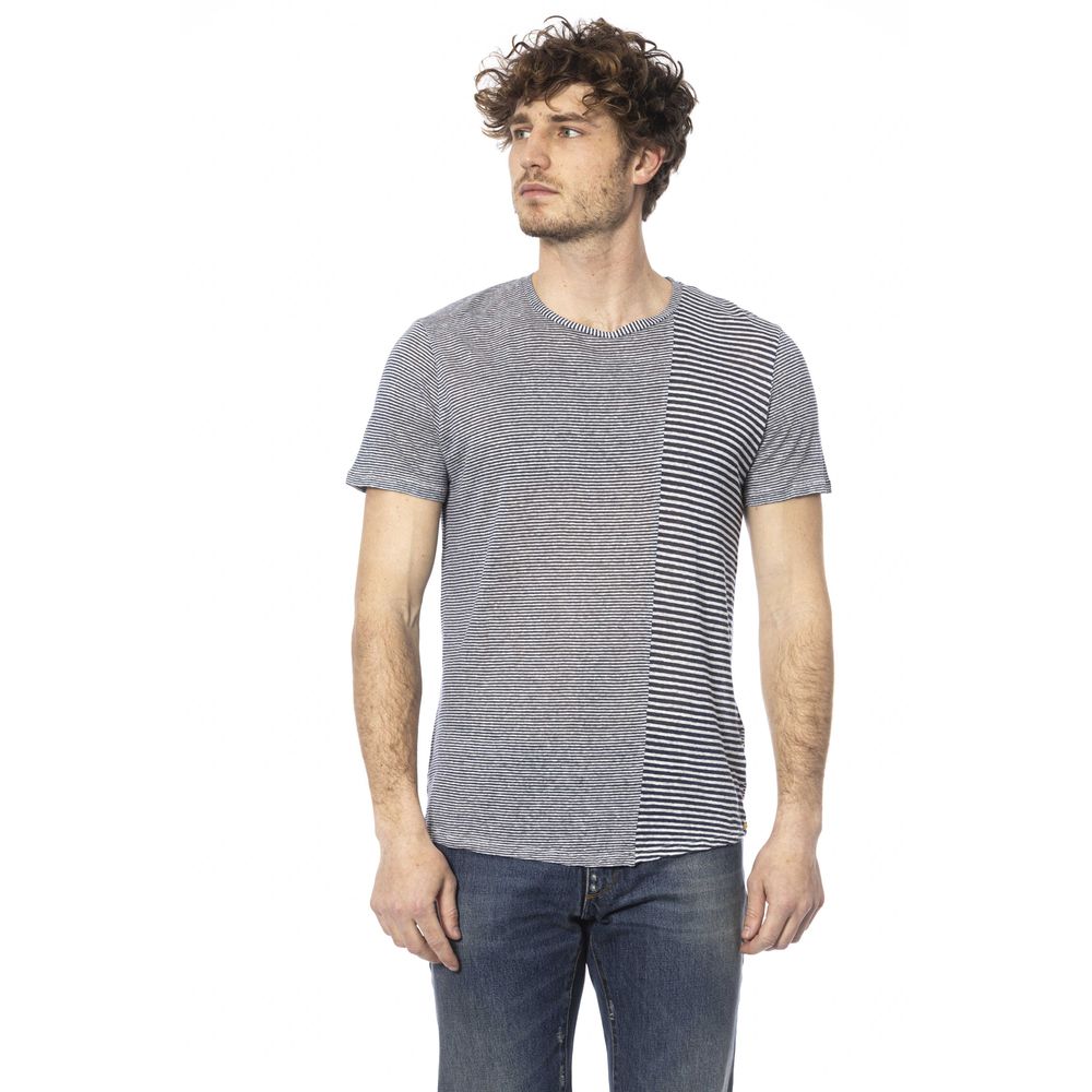 Blue Linen Men T-Shirt