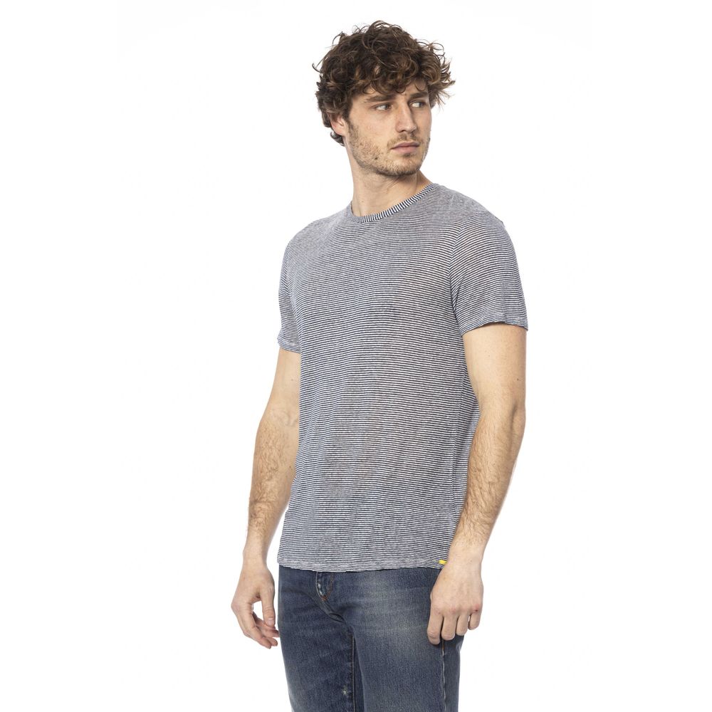 Blue Linen Men T-Shirt