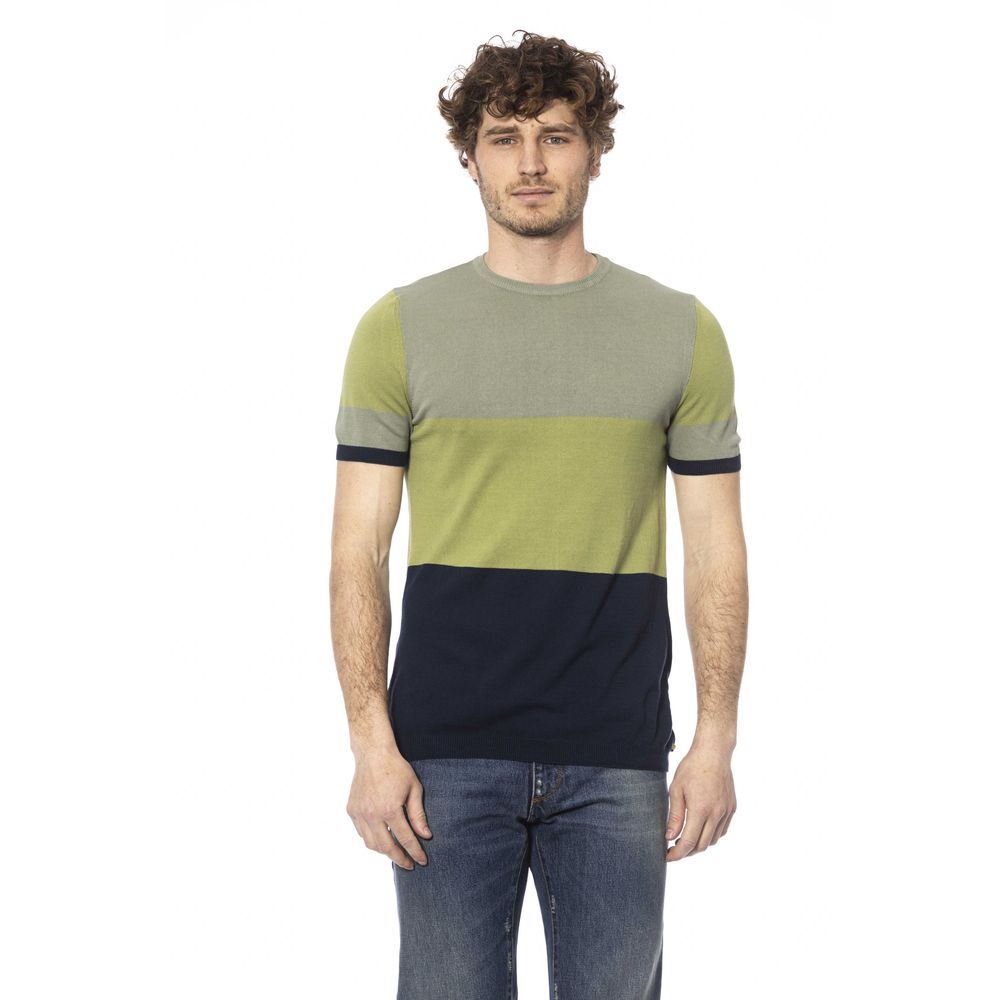 Green Cotton Men T-Shirt