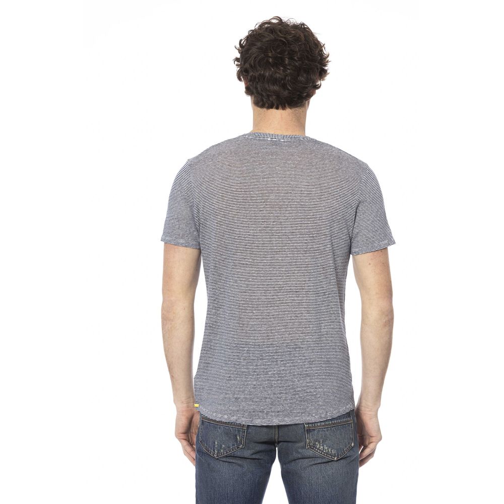 Blue Linen Men T-Shirt