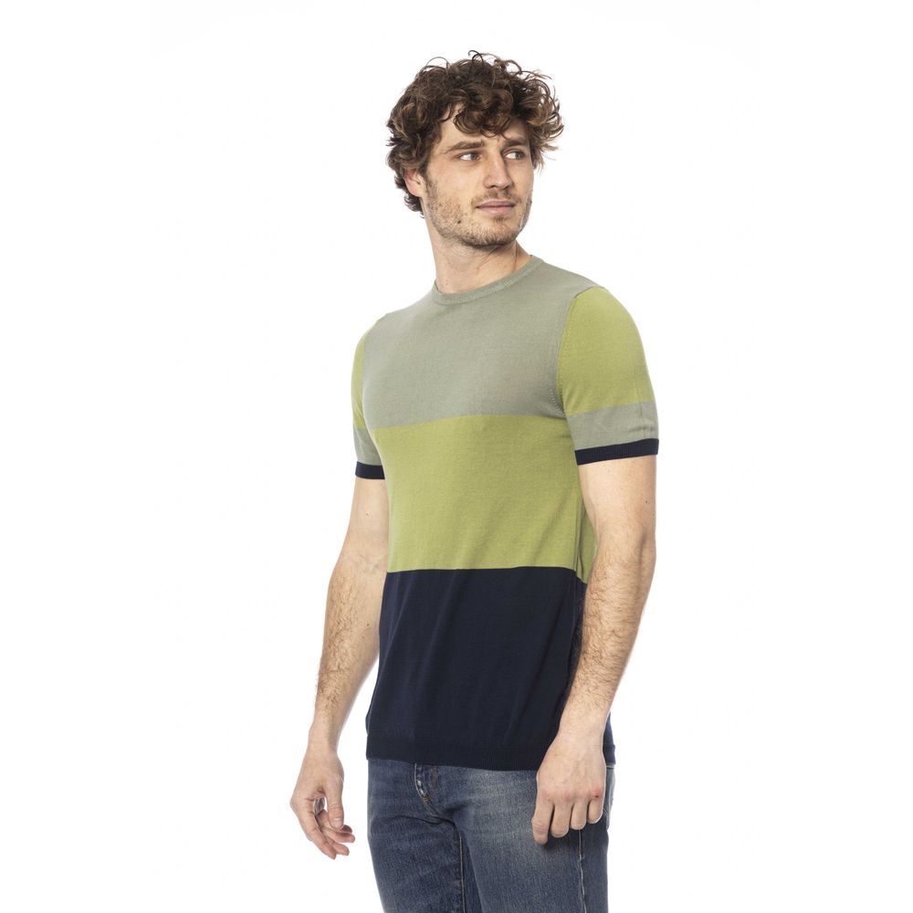 Green Cotton Men T-Shirt