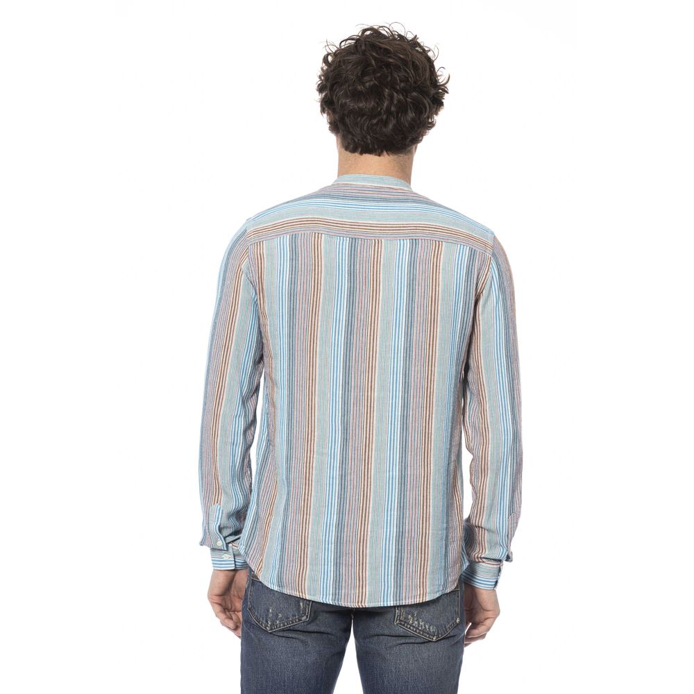 Light Blue Viscose Men Shirt